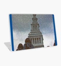 San Francisco Ferry Building Reflection in a Puddle Laptop Skin
