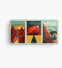 SpaceX Mars Colonization and Tourism Association Triptych Metal Print