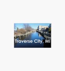Traverse City, Michigan Boardman River Downtown Traverse City Art Board