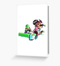 Splatoon 2 Inkling Girl and Boy Greeting Card