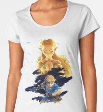 Zelda breath of the wild Link and Zelda Women's Premium T-Shirt