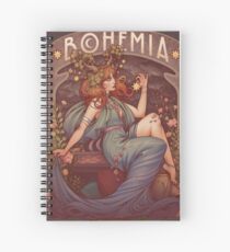 Art Nouveau BOHEMIA Spiral Notebook