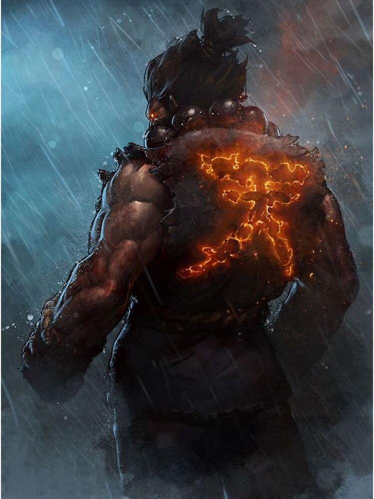 Akuma Straßen-Kämpfer-Plakat-Kandschi von NekoNekoy
