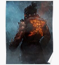 Akuma Street Fighter Poster Kanji Poster