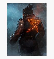 Akuma Street Fighter Poster Kanji Photographic Print