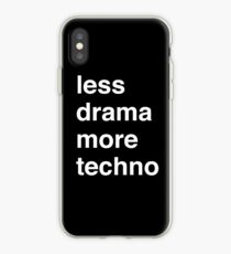 Less drama more techno iPhone Case