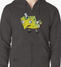 High Quality Spongebob Meme Zipped Hoodie