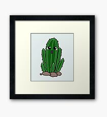 Kawaii Cactus Framed Print