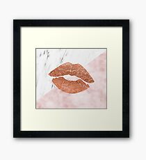 Kiss me marble Framed Print