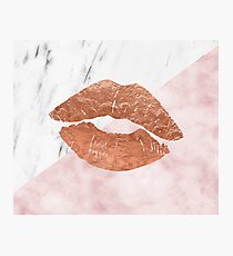 Kiss me marble Photographic Print