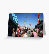Bustling Boardwalk Greeting Card