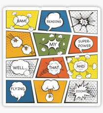 Reading Is My Super Power Well That And Flying for Comic Book & Graphic Novel Fans Sticker
