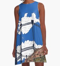 London Regent's Canal Gas Tower A-Line Dress