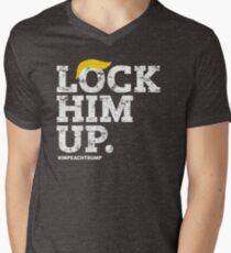 Lock Him Up. Impeach Trump Men's V-Neck T-Shirt