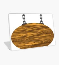 wood board and chain Laptop Skin
