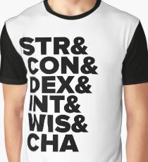 D&D Characteristics Abbreviated Graphic T-Shirt
