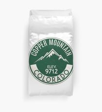 KUPFER BERG COLORADO Ski Skifahren Berg Berge Skifahren Ski Silhouette Snowboard Snowboarden 4 Bettbezug