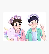 Pastel Dan and Phil Photographic Print