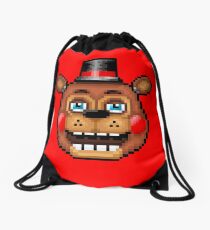 Five Nights at Freddy's 2 - Pixel art - Blue eyes Toy Freddy Drawstring Bag