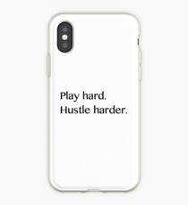 Vinilo o funda para iPhone Juega duro. Prisa más fuerte.