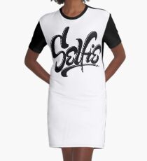 Awesome Skateboard Graffiti Selfie Street Art Lettering Graphic T-Shirt Dress