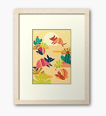 Happy Armadillos Framed Print