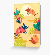 Happy Armadillos Greeting Card