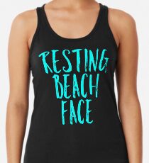 resting beach face Racerback Tank Top