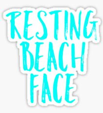 resting beach face Sticker