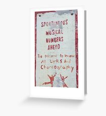 Musical Numbers Ahead Greeting Card