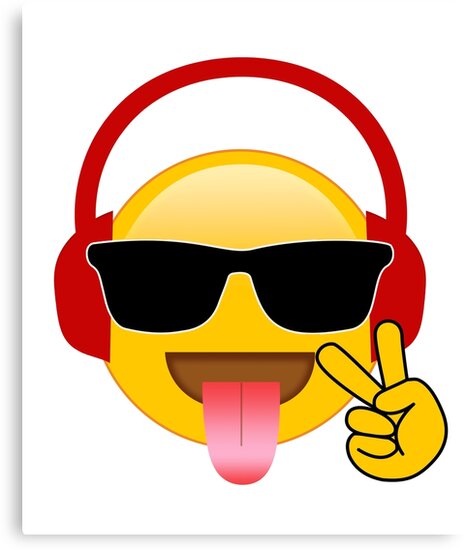 "Musik DJ Gamer Peace Zeichen Emoji tragen Kopfhörer ...