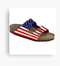 America the Birkenstock Canvas Print
