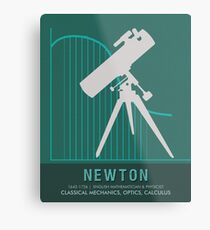 Science Posters - Sir Isaac Newton - Physicist, Mathematician, Astronomer Metal Print