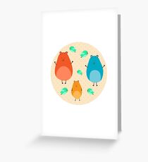 Cartoon funny hamsters Greeting Card