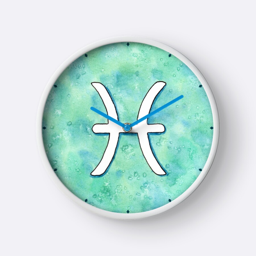 Zodiac Sign Pisces Clocks By Savousepate Redbubble zodiac-sign-pisces-clocks-by-savousepate-redbubble