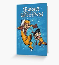 Logan and Victor - Seasons Greetings card Greeting Card
