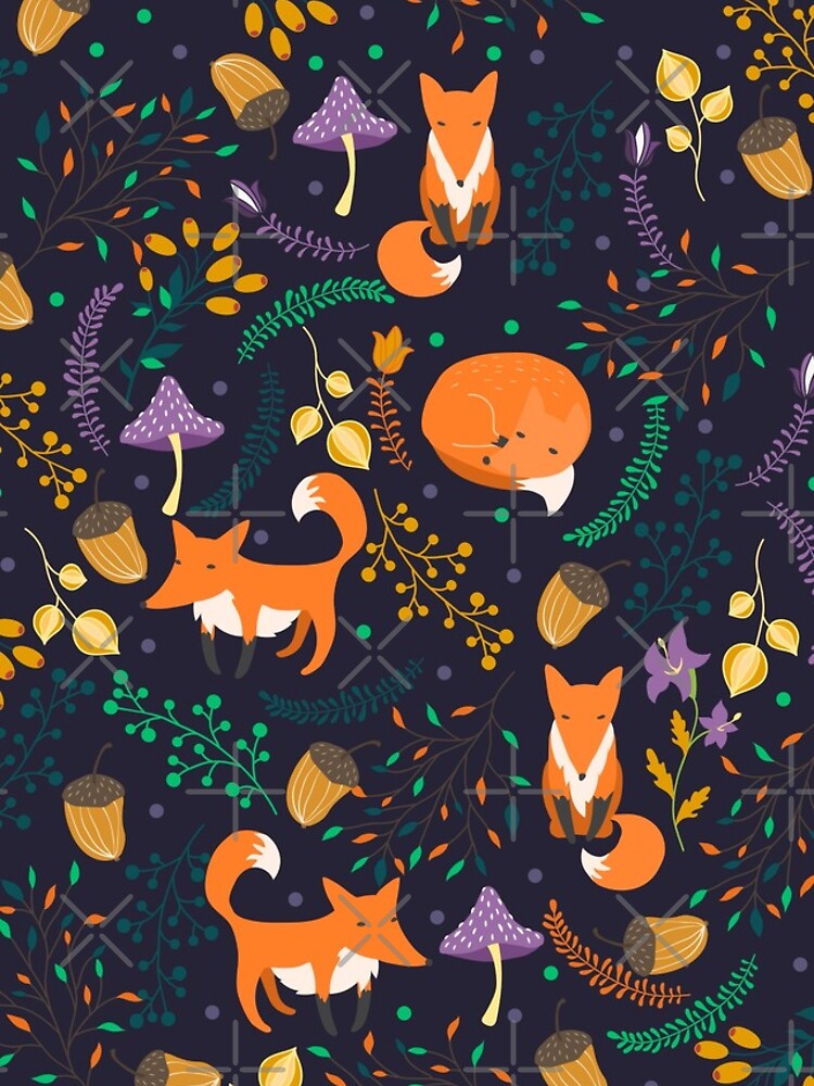 Foxes in the magic forest by JuliaBadeeva