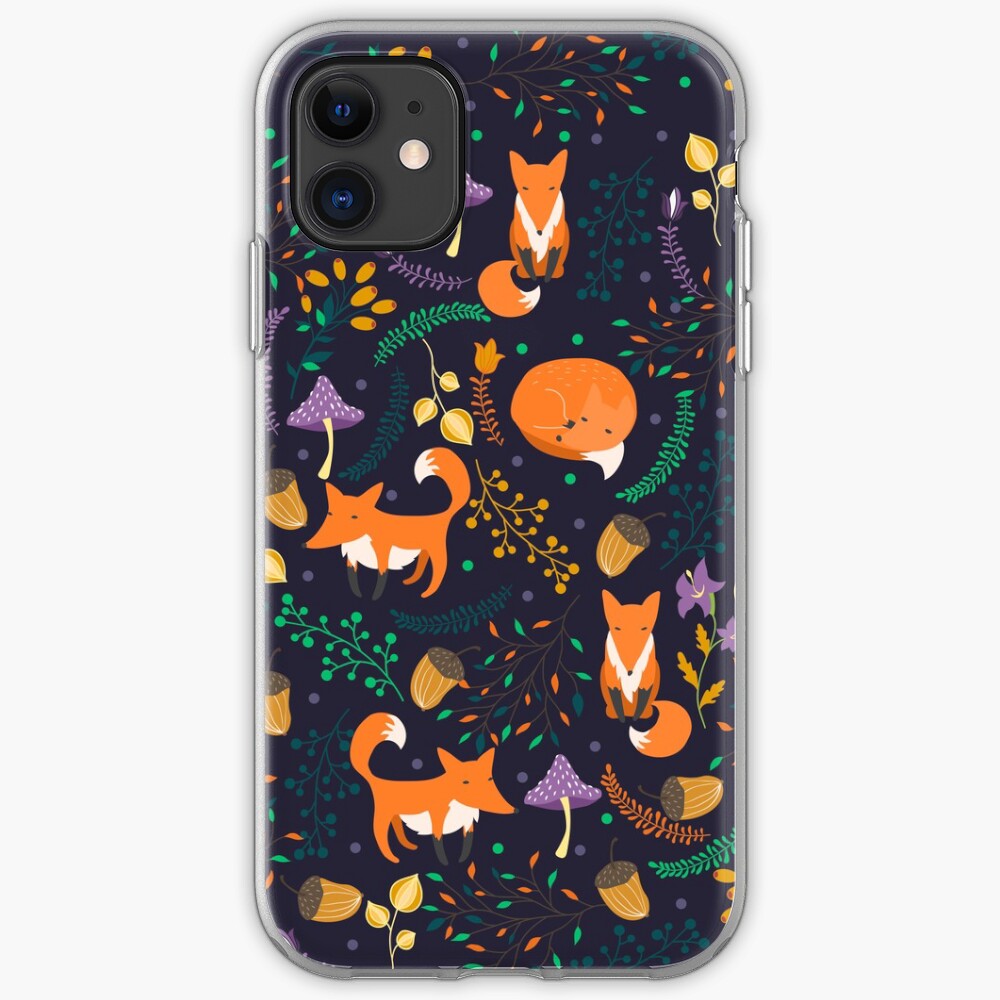 Foxes in the magic forest iPhone Case & Cover