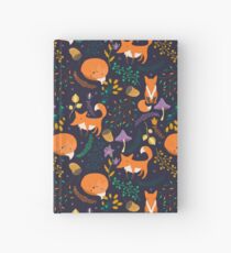 Foxes in the magic forest Hardcover Journal
