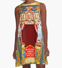 Circus Carnival Invite Poster A-Line Dress