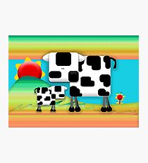 Moo Cow Sonnenaufgang Familie Fotodruck