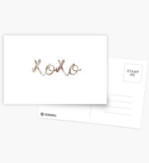 Rose gold XOXO Postcards