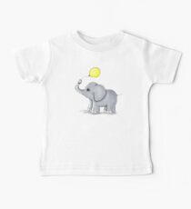 Yellow Balloon Elephant Baby Tee