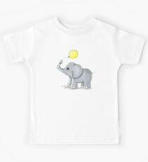 Yellow Balloon Elephant Kids Tee