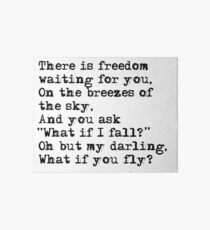 What if you fly? Vintage typewritten Art Board