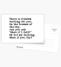 What if you fly? Vintage typewritten Postcards