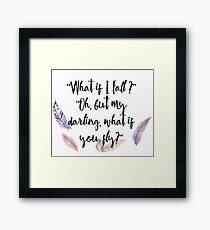 What if you fly? Feather whimsy. Framed Print