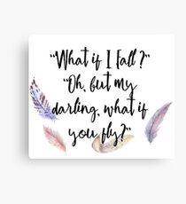 What if you fly? Feather whimsy. Canvas Print
