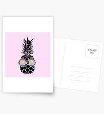 Pineapple W Glasses Postcards