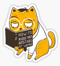 Avoid That Bastard at Work Sticker